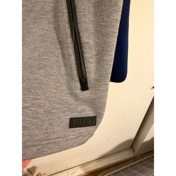 LUCKY BRAND MENS COLORBLOCK HOODIE GRAY BLUE SWEATSHIRT SZ XXL - Picture 2 of 5